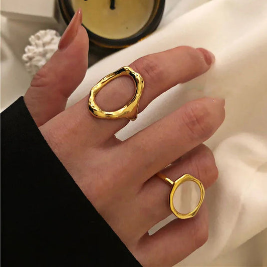 Her Minimalist Gold Color Rings