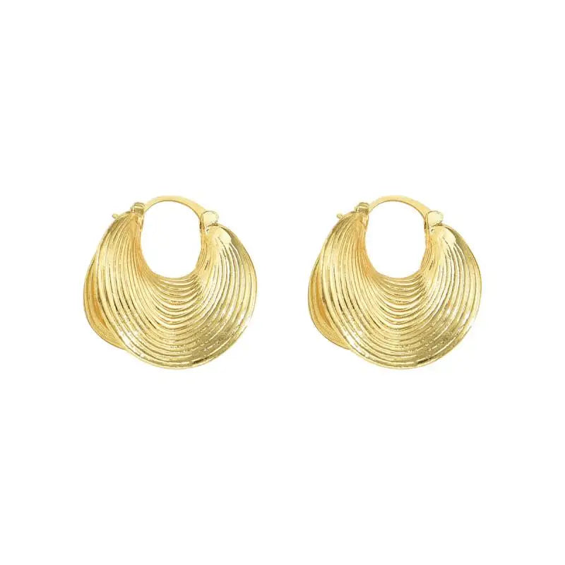 Unique Irregular Striped  Ear Buckle Earrings