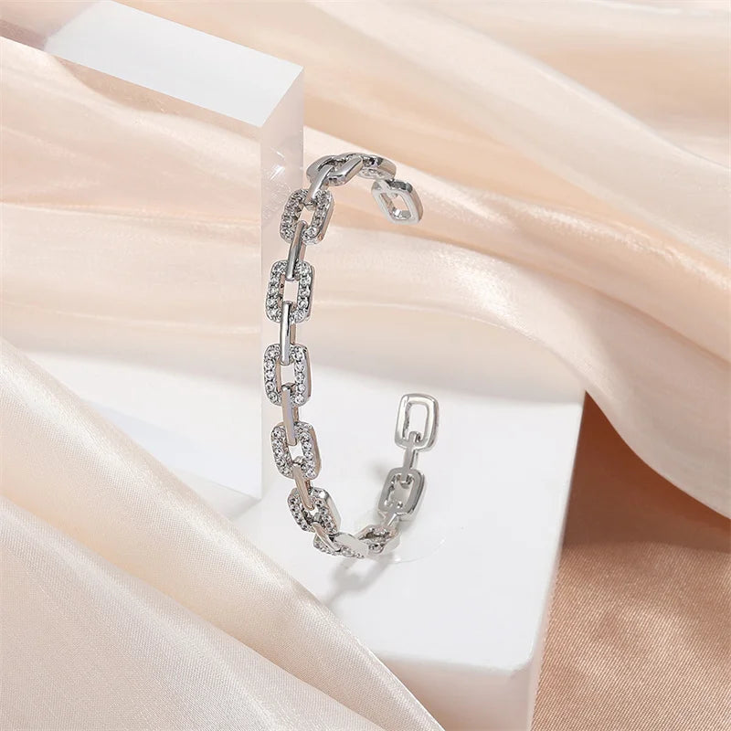 Splicing Knot Cubic Zirconia Bracelets