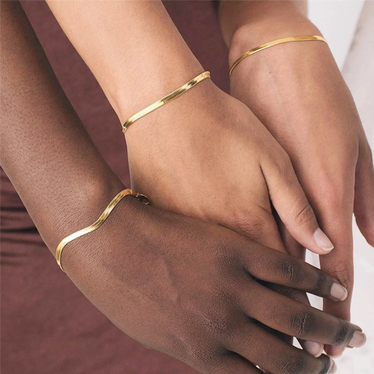 Golden Silvery Bone Stylish Simple Bracelet