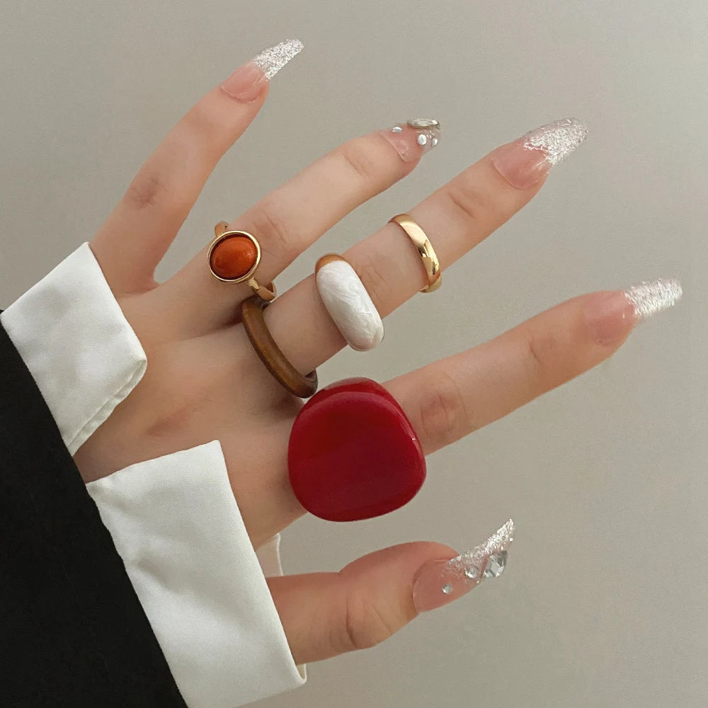 Her Trendy Rings Set