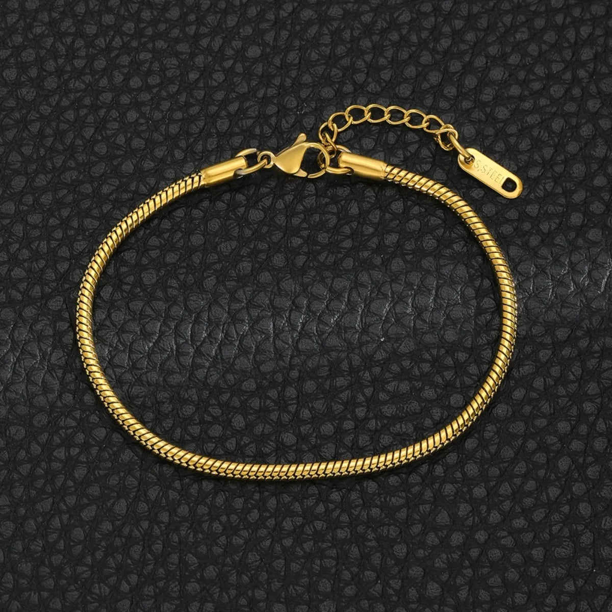 Simple Style Round Bone Chain Bracelet S