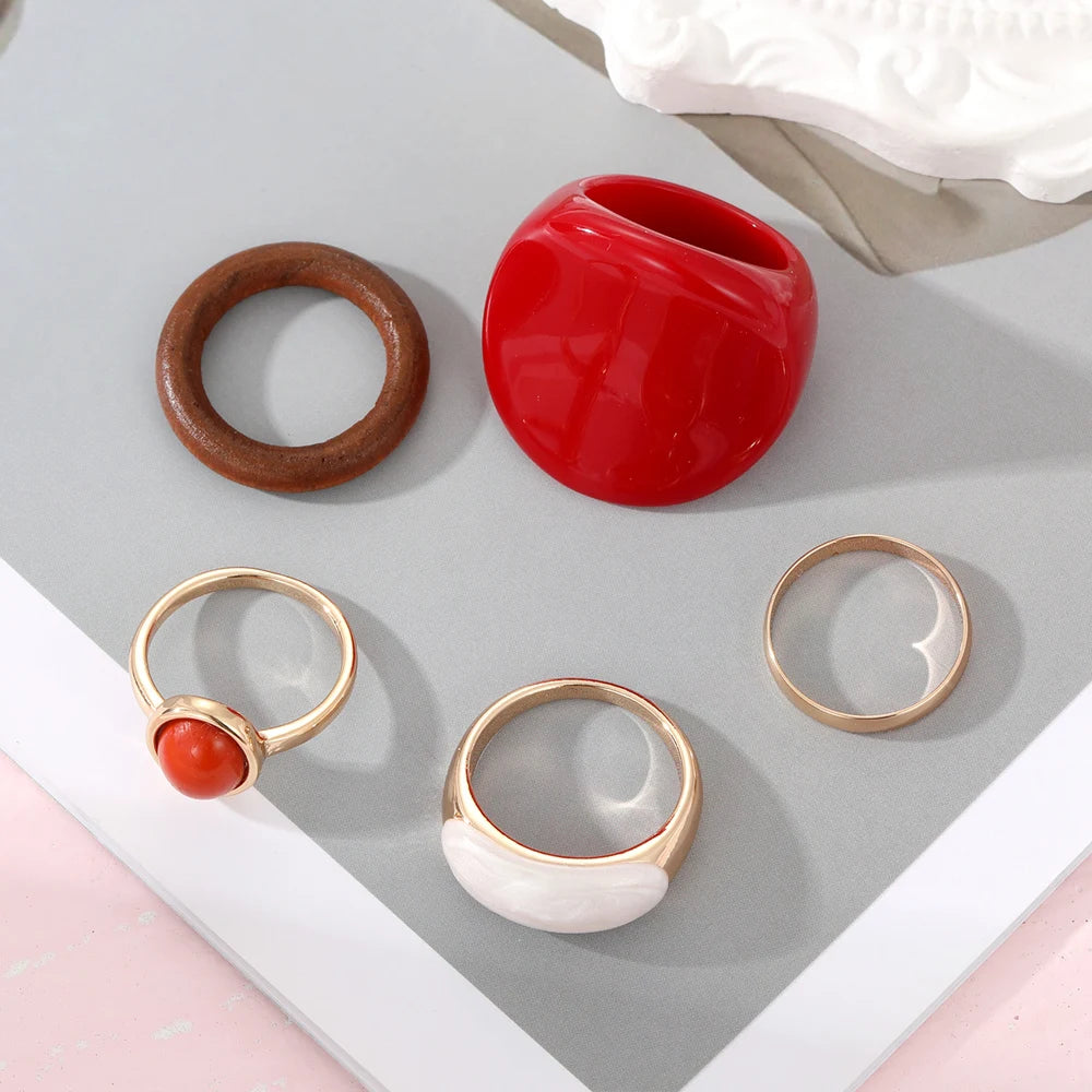 Her Trendy Rings Set